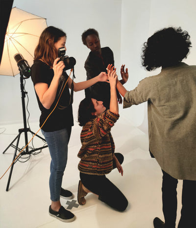 Behind the Scenes of a clean beauty photoshoot