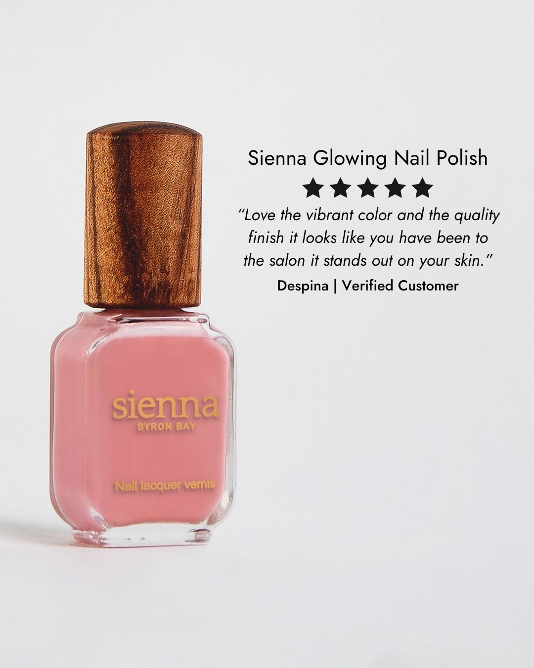 peachy pink nail polish bottle 5 star review