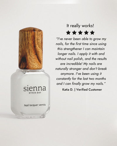 nail strengthener glass bottle with 5 star review