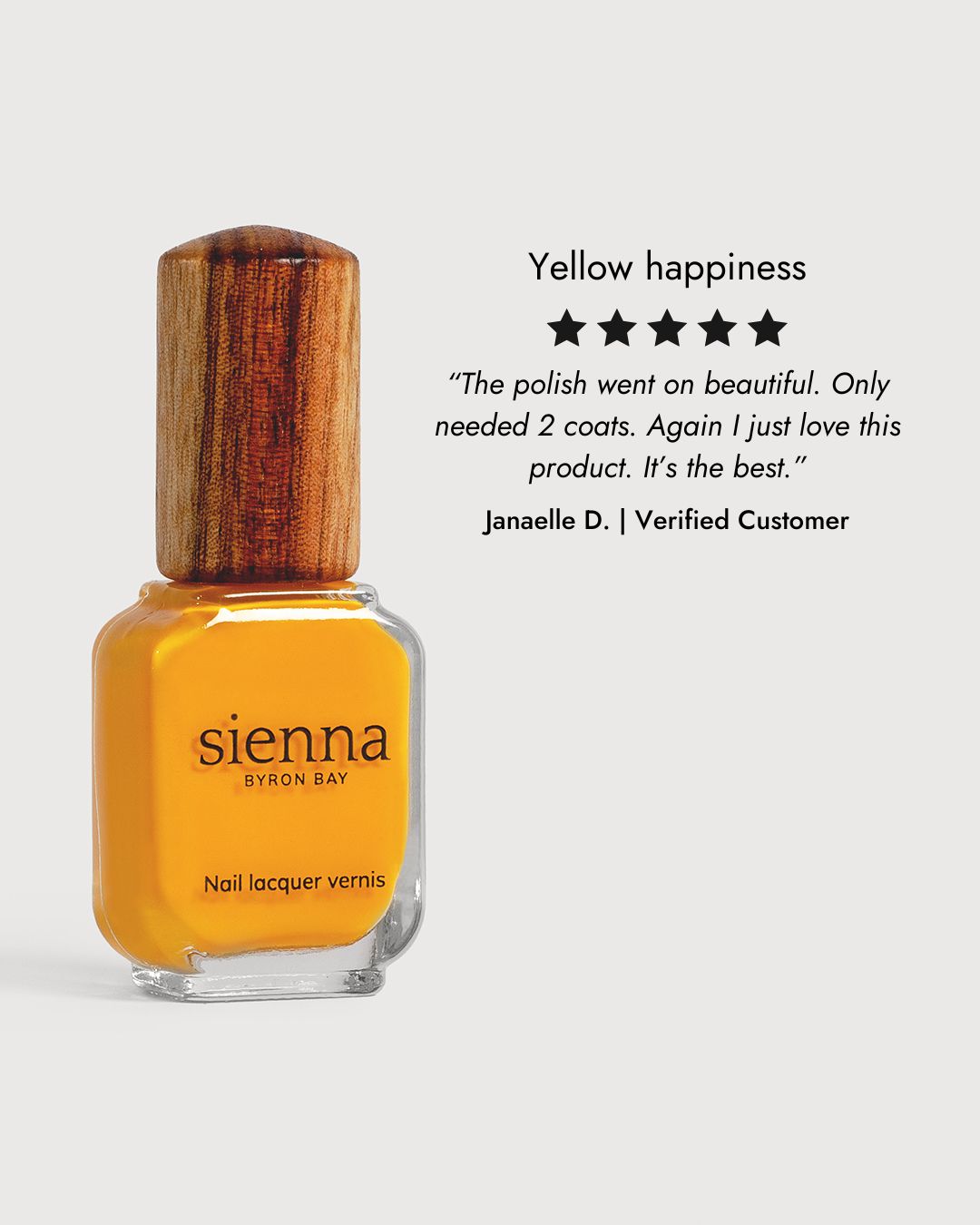 Sunflower yellow nail polish 5 star review