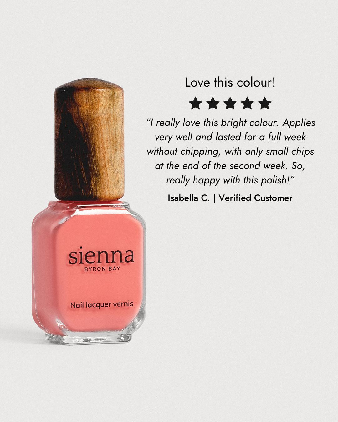 Pink peach nail polish 5 star review