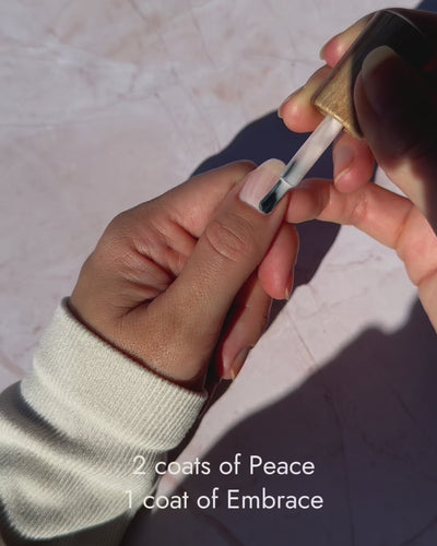 Video two coats of Peace with one coat of Embrace on top