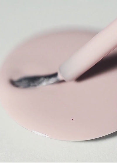Tranquility Light Mauve Rose Crème nail polish drop close-up by Sienna Byron Bay video.