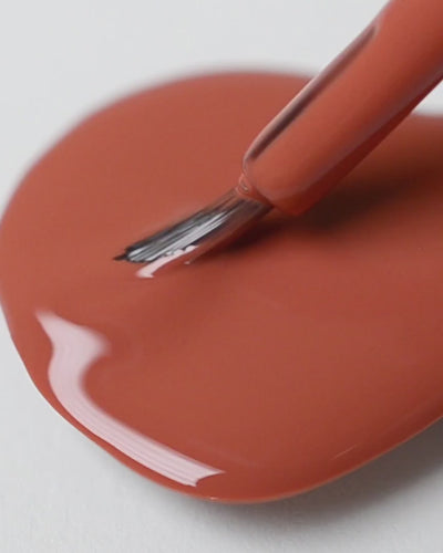 terracotta nail polish swirl video with brush