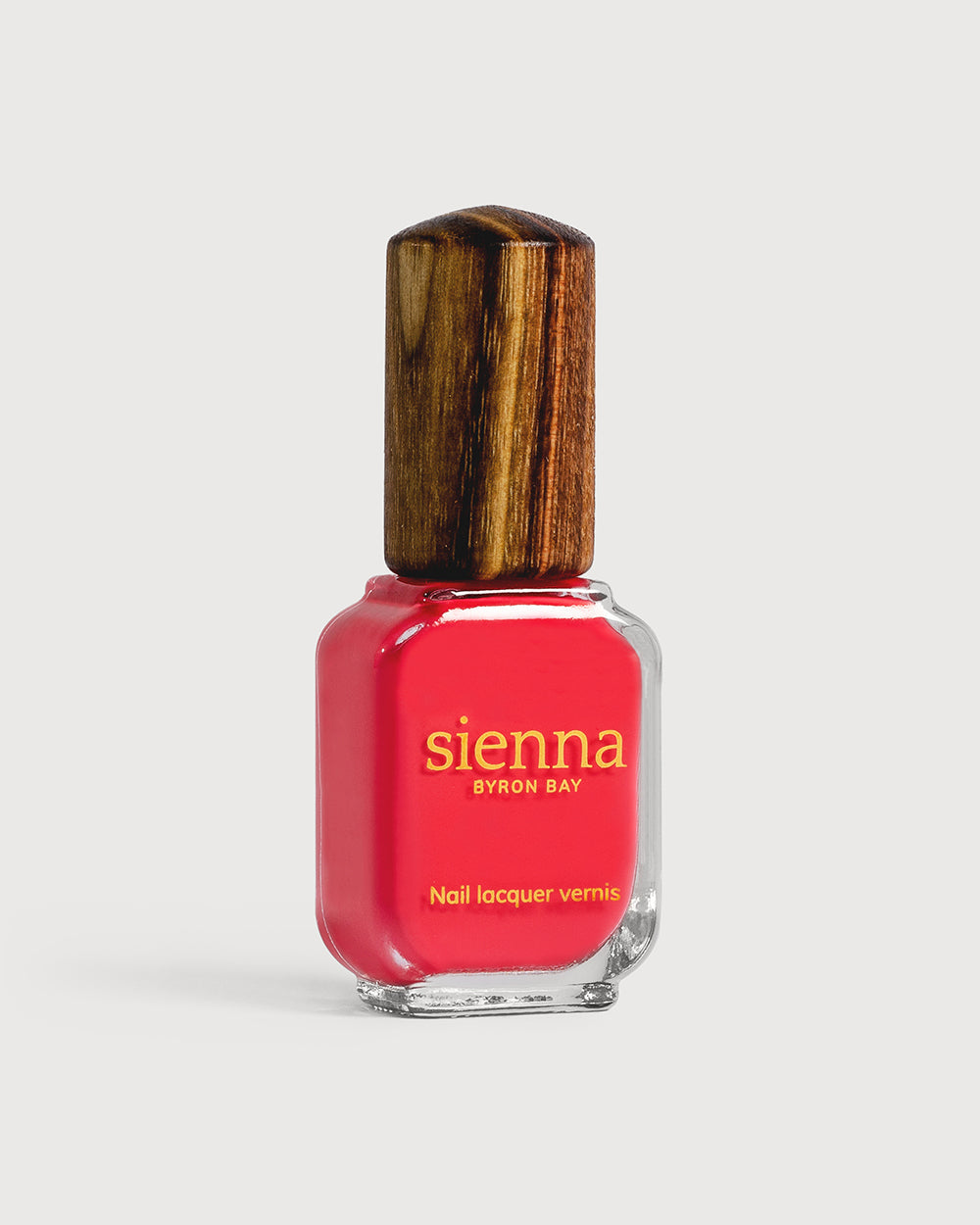 barbie pink nail polish glass bottle with timber cap