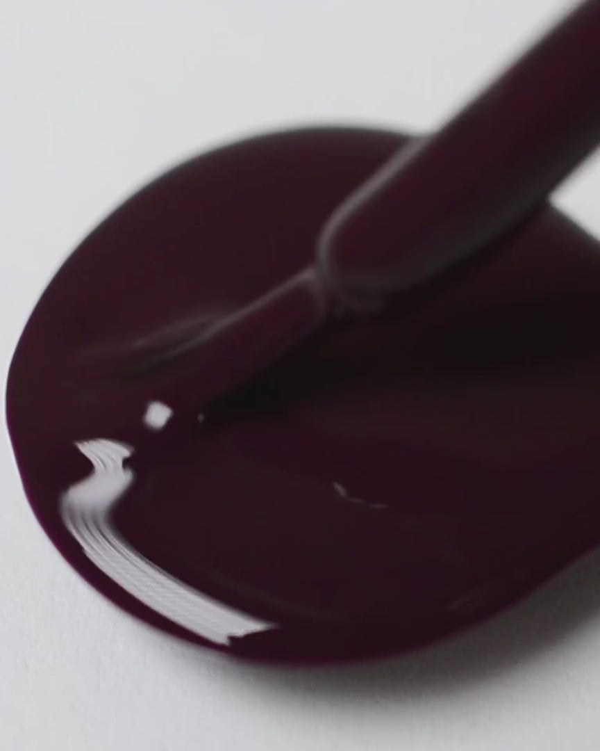 Swirl video of Aubergine nail polish by Sienna Byron Bay